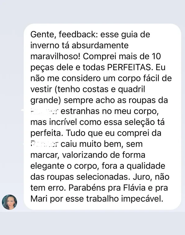 Depoimento de aluna