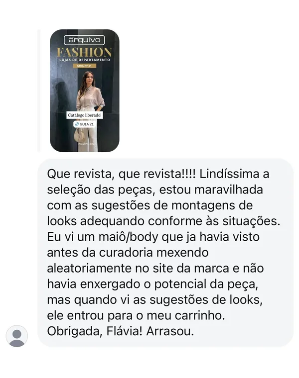 Depoimento de aluna
