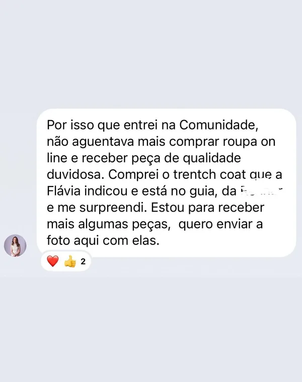 Depoimento de aluna